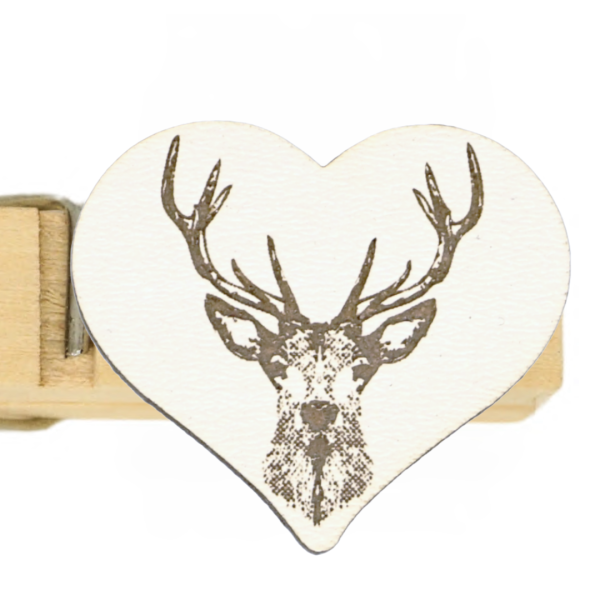 Glubbal mit Herz Hirsch Natur Applikation - Erhältlich bei Glubbal.shop